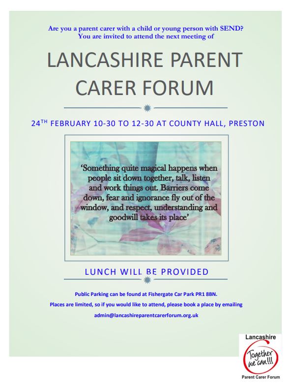 Image of Lancashire Parent Carer Forum