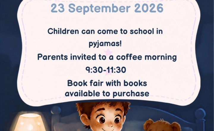 Image of Upcoming Event: Book Fair, Parent/Carer Coffee Morning & Pyjama Day (21st–25th Sept)