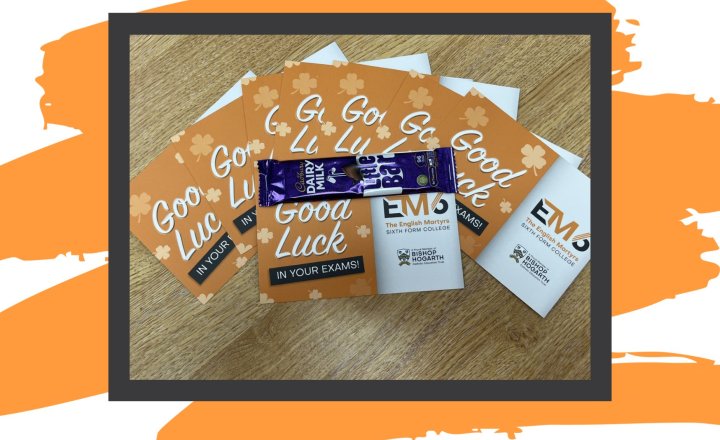 EM6 gives out good luck postcards to all Year 11 students