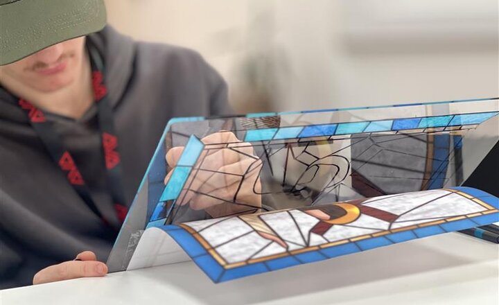 EM6 Year 13 MET student designing beautiful stained glass windows