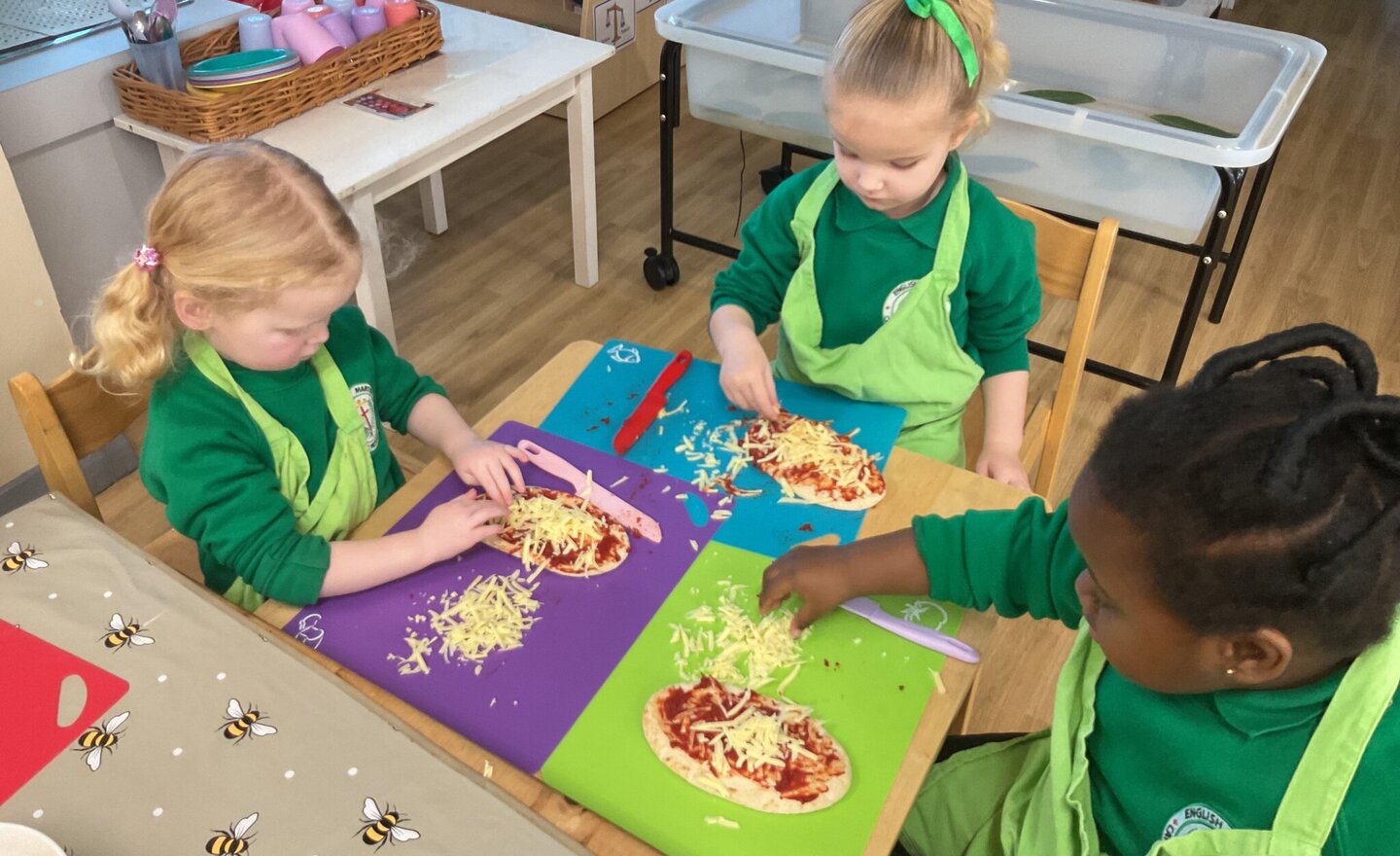 Image of Making Pizzas in Nursery