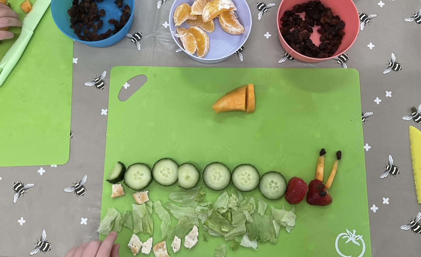 Image of Making Caterpillar Salads in Nursery