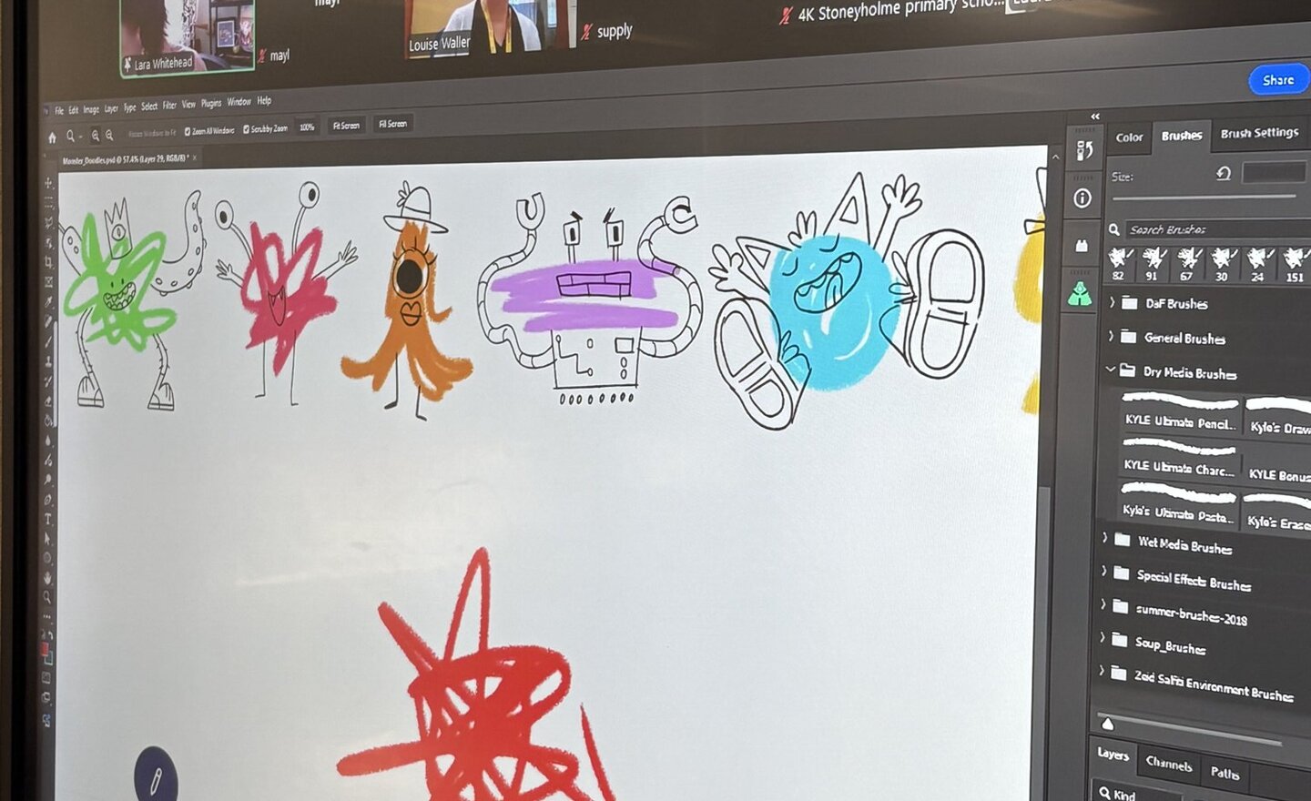 Image of Year 4 Doodle Monsters