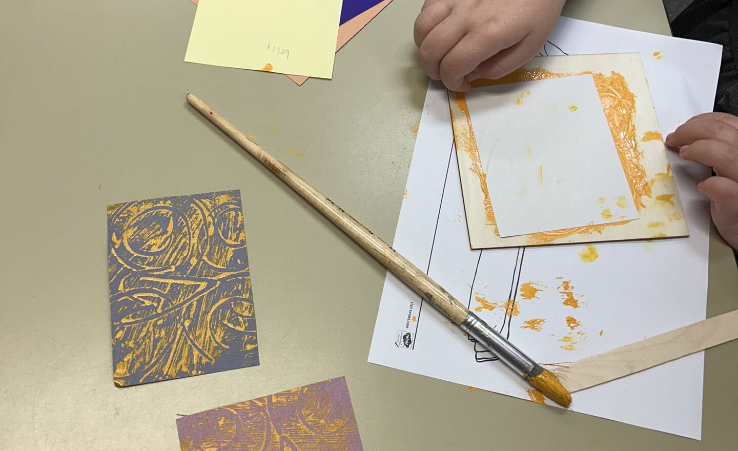 Image of Printng block making in Year 3 