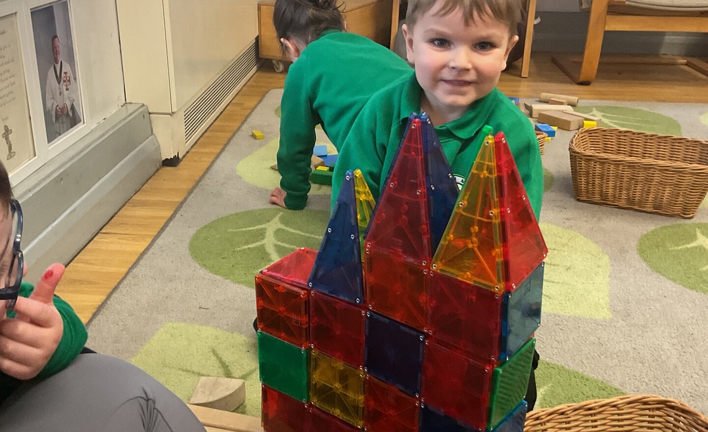 Image of Creating using magnetic tiles