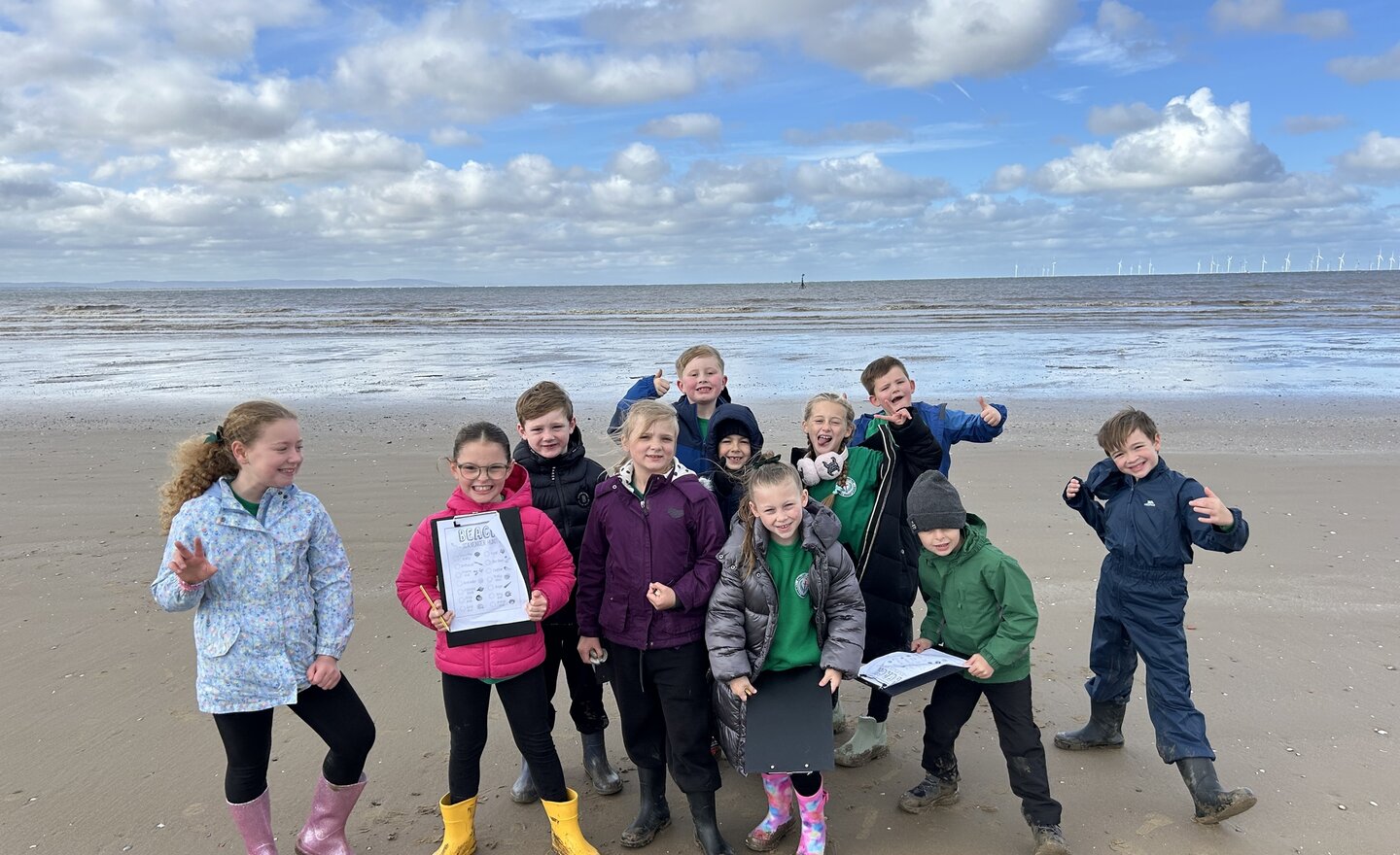 Image of Field trip studying coastal features at Crosby beach