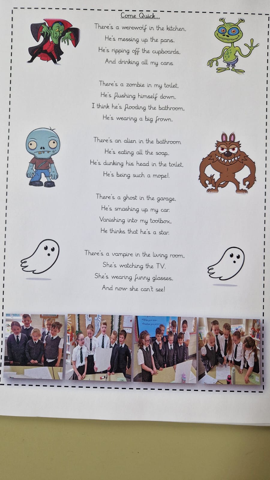 Image of Year 4 Halloween Poetry