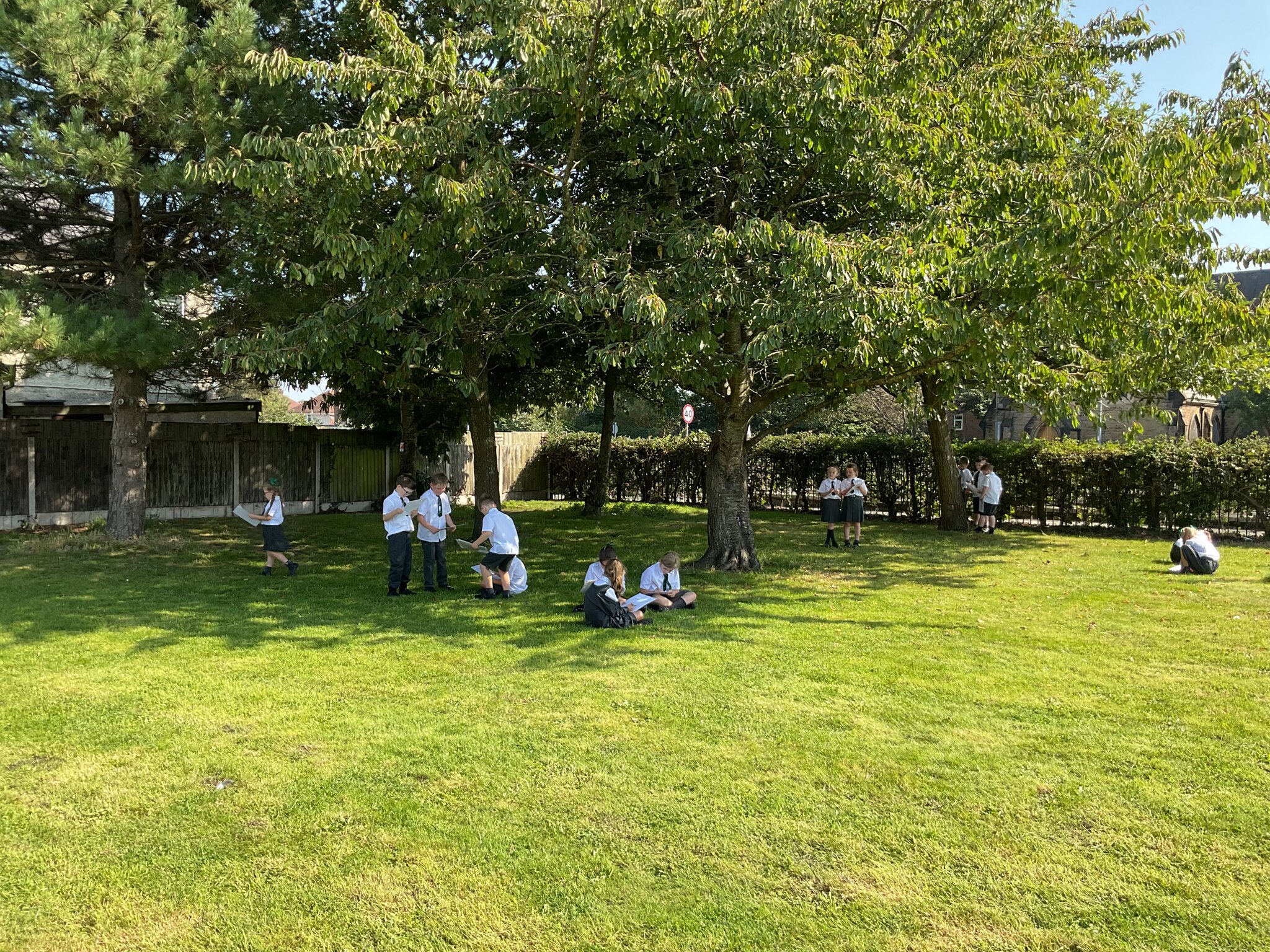 Image of Year 3 enjoying a scavenger hunt