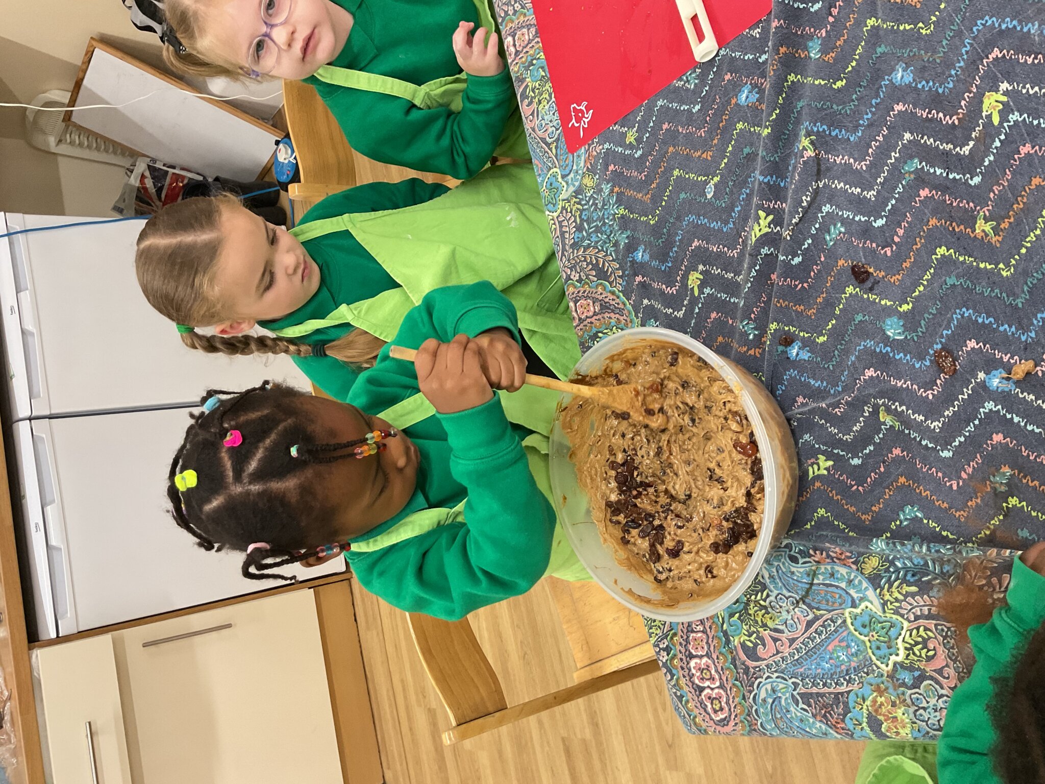 Image of Making Christmas Cakes in Nursery