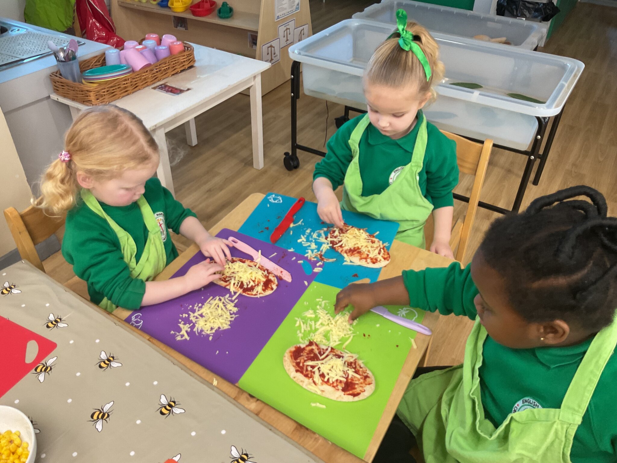 Image of Making Pizzas in Nursery