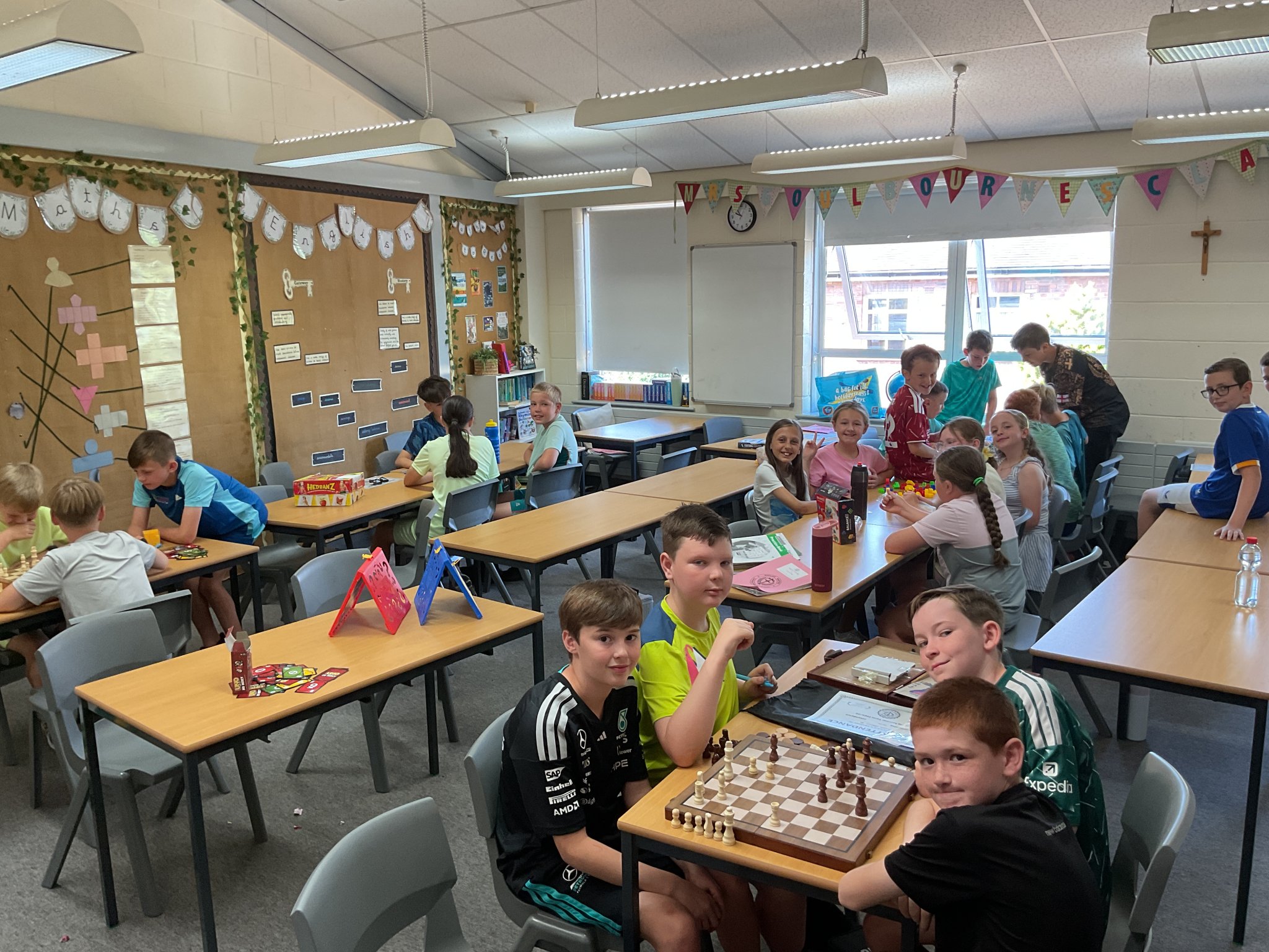 Image of Year 6 enjoying board games
