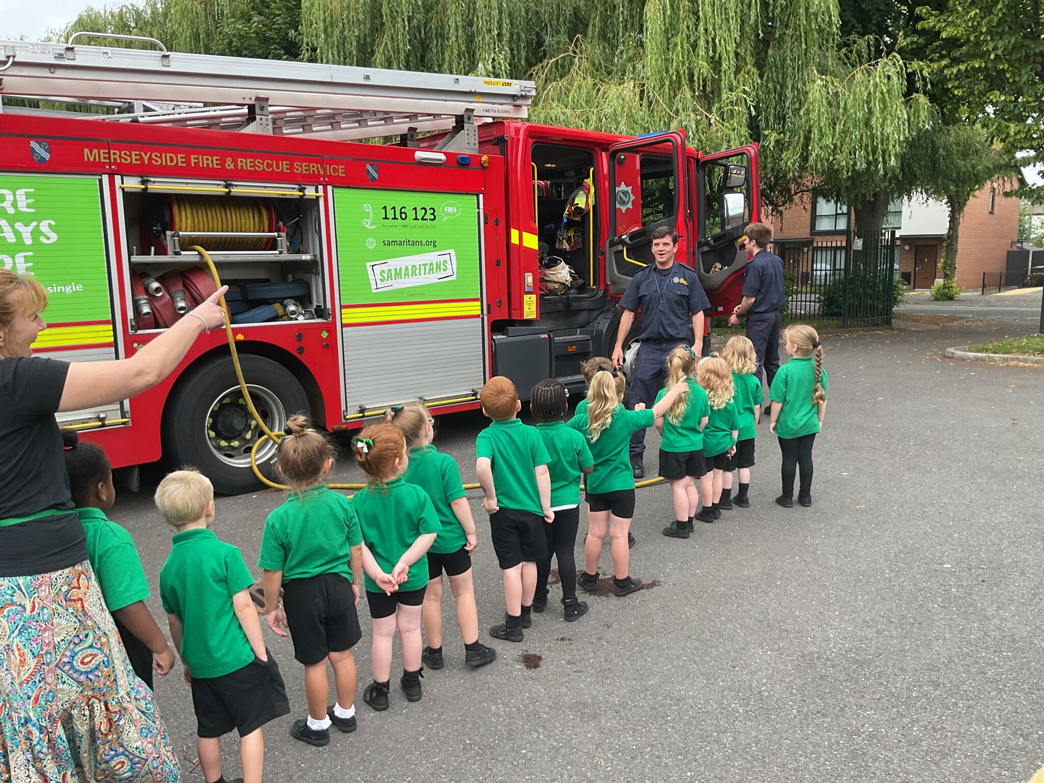 Image of Firefighters Visit Nursery