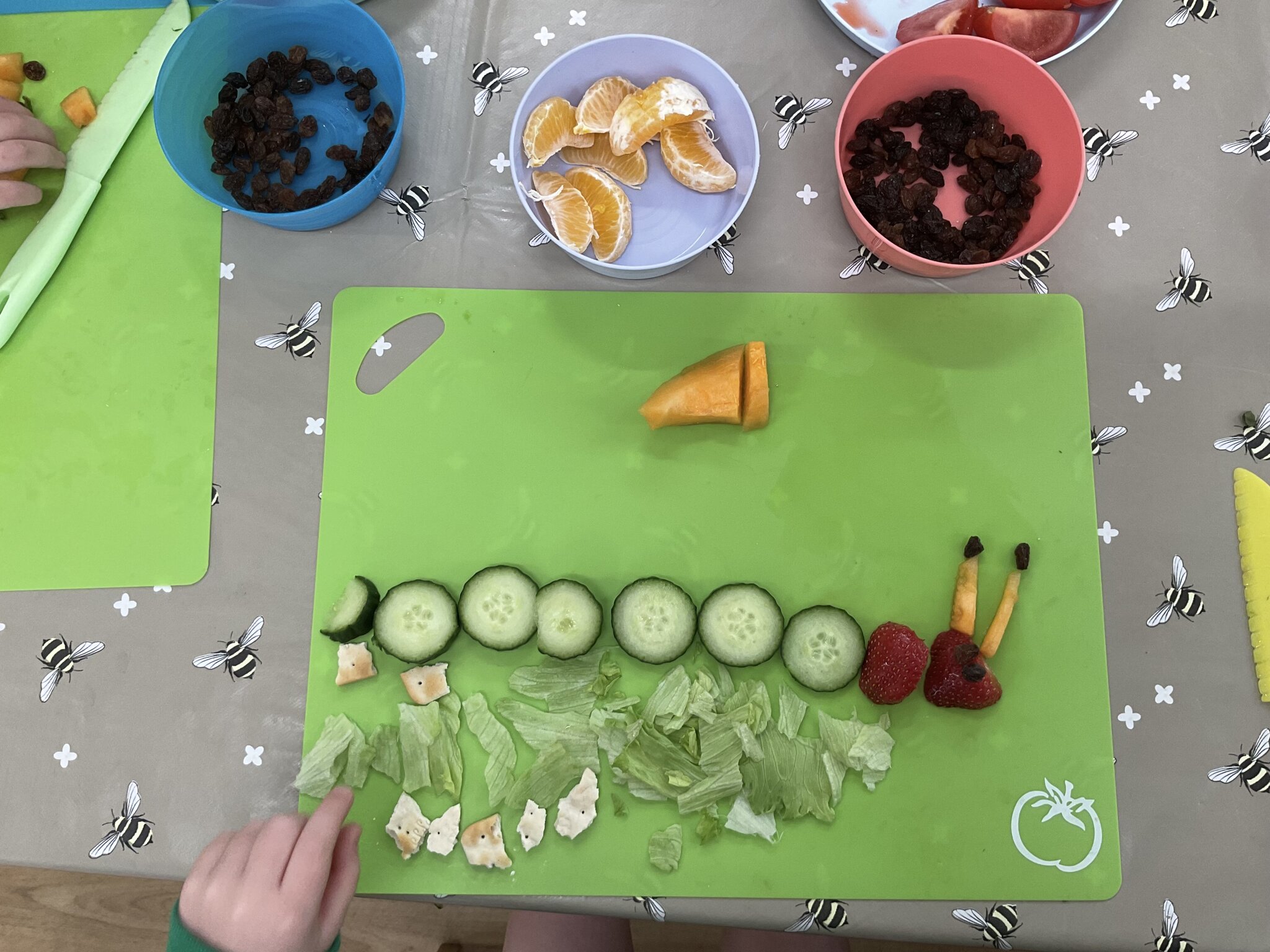 Image of Making Caterpillar Salads in Nursery