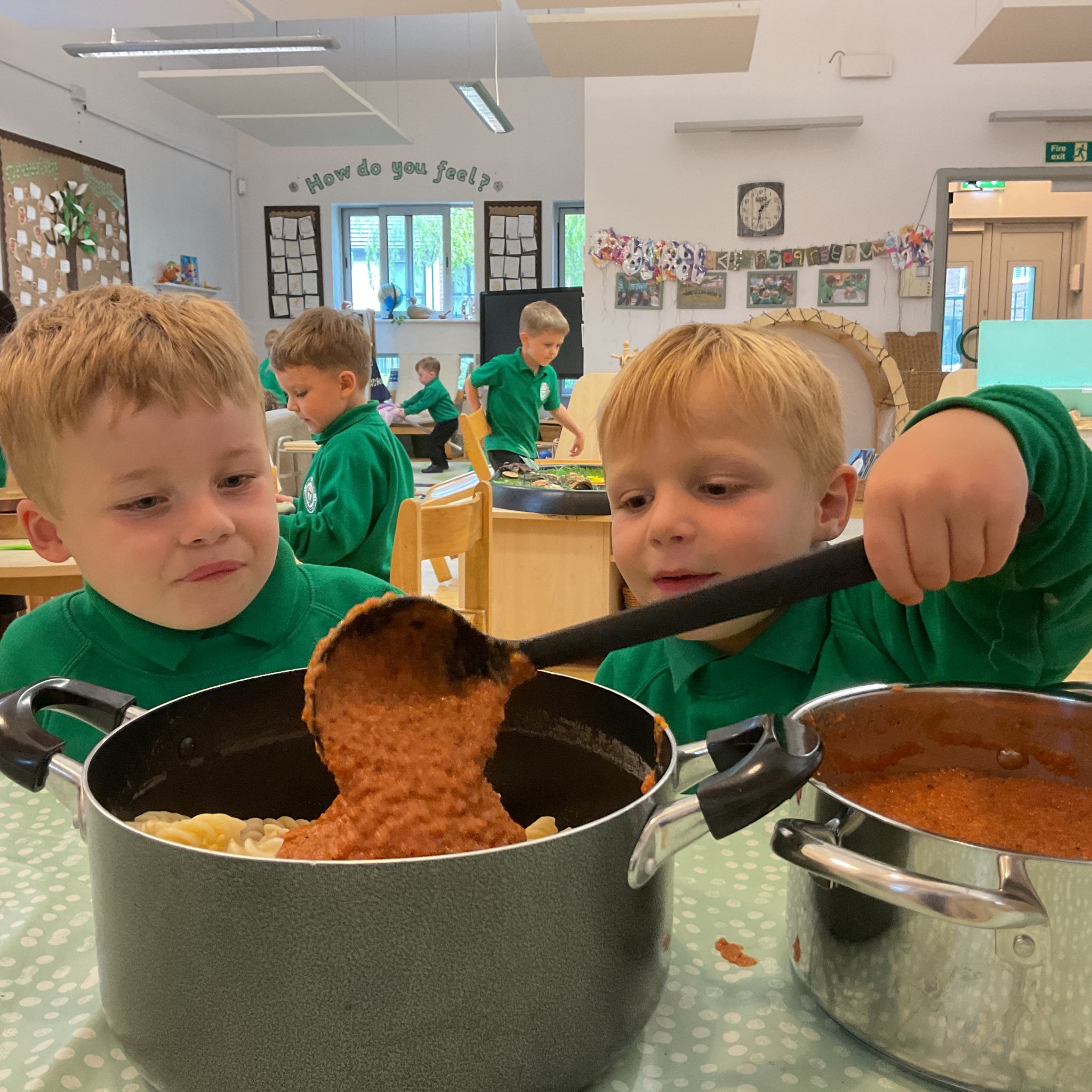 Image of Roasted vegetable pasta in Nursery A