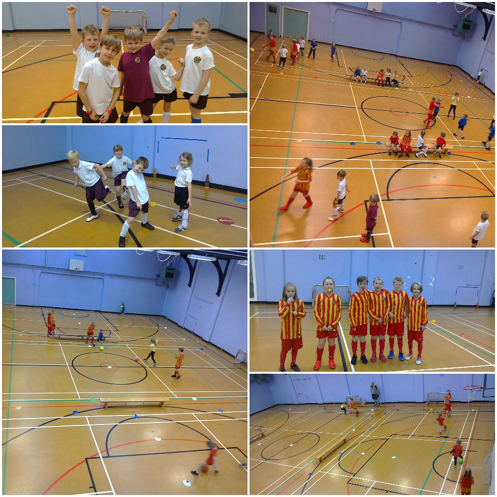 Image of Year 2 Football Teams and Year 6 Sports Leaders!
