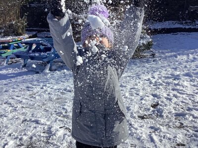 Image of Fun in the snow at breaktimes today...