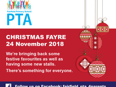 Image of Christmas Fayre Saturday 24/11/18  10am-1pm