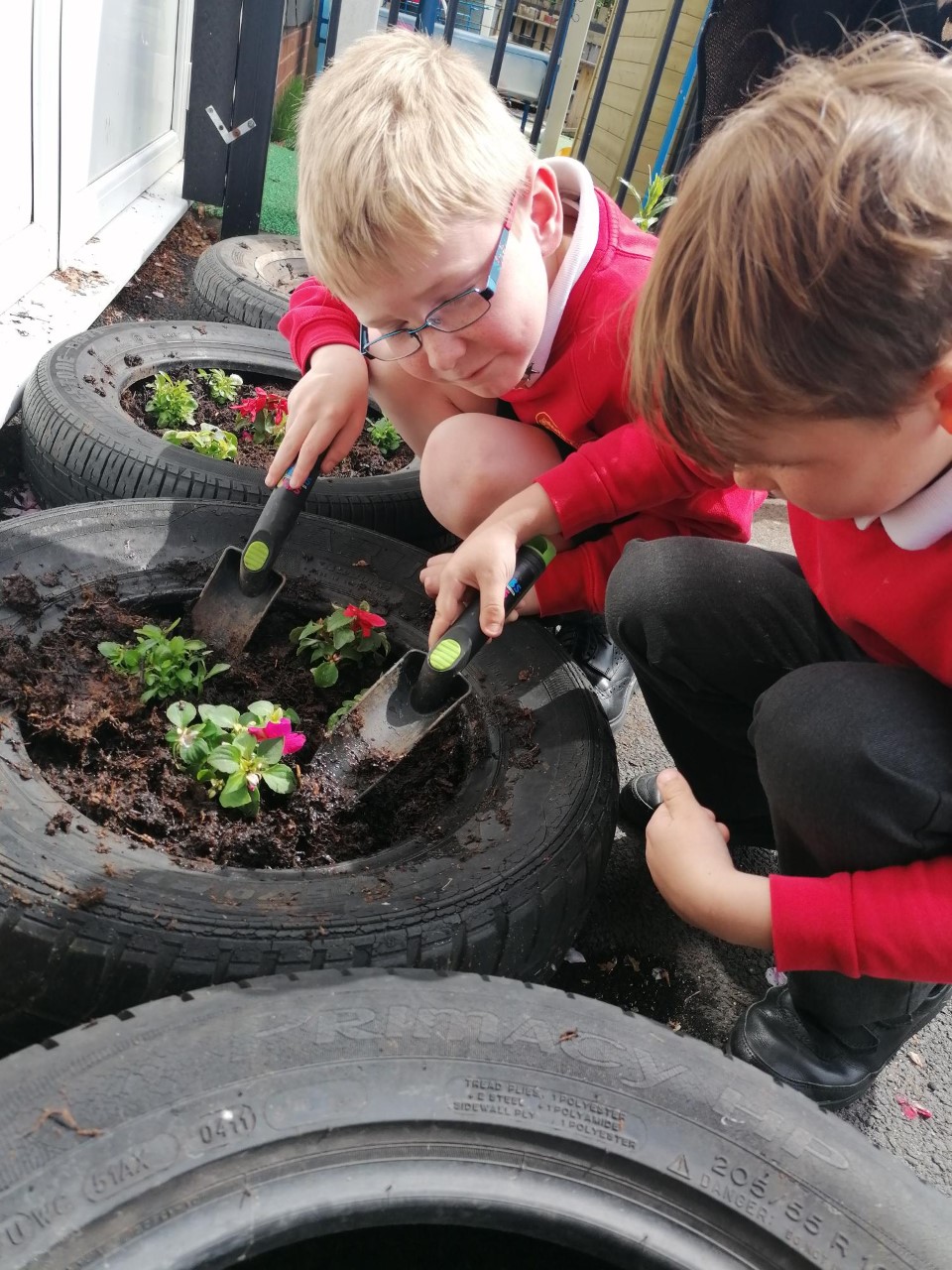 Image of Creating our flower bed