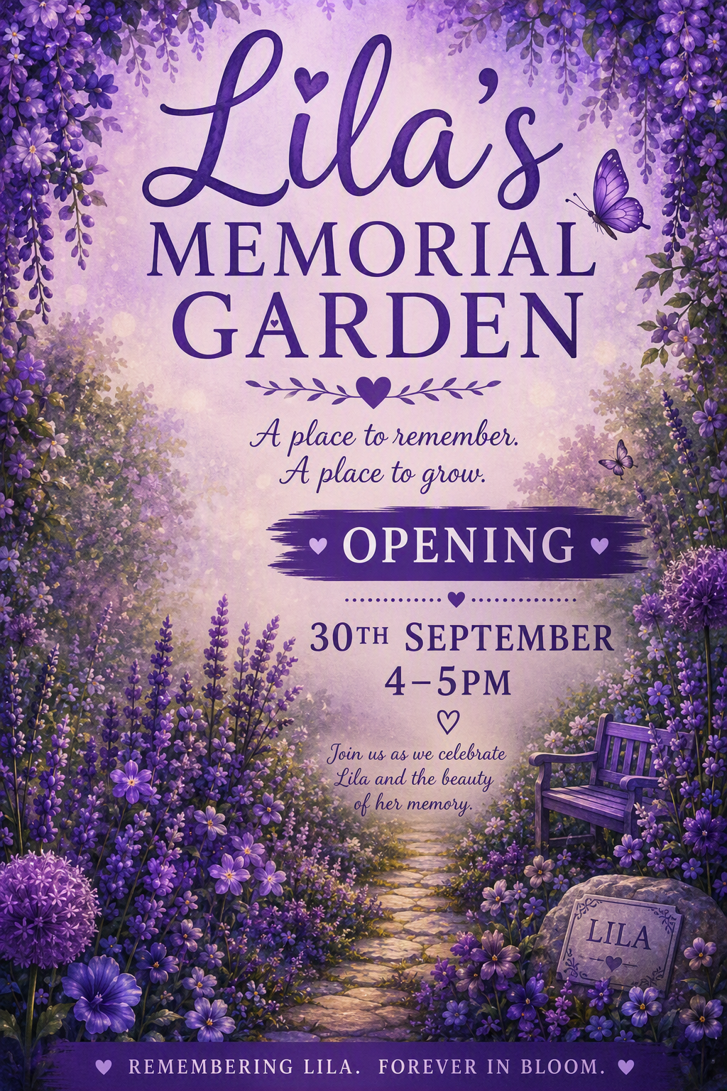 Image of Lila's Memorial Garden Opening