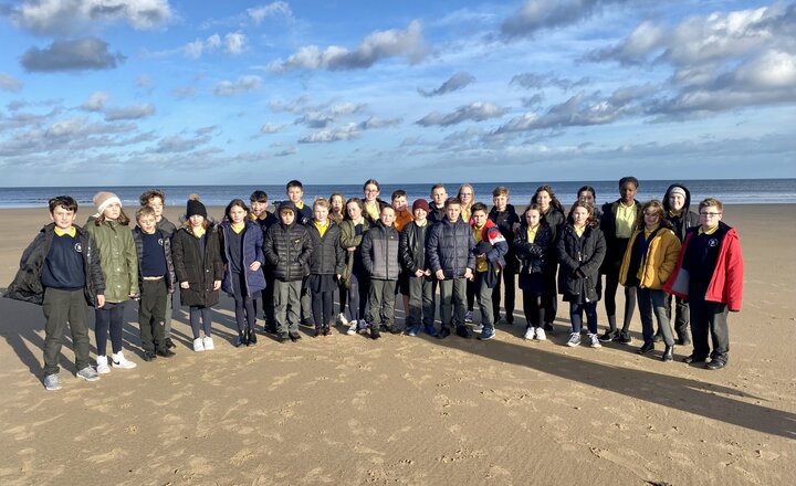 Image of Year 6 take their science to the beach!