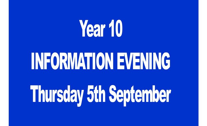 Image of Year 10 Information Evening