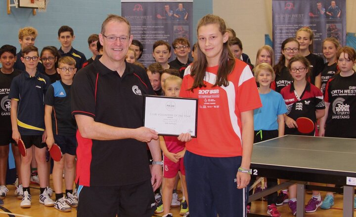 Image of Table Tennis Volunteer of the Year