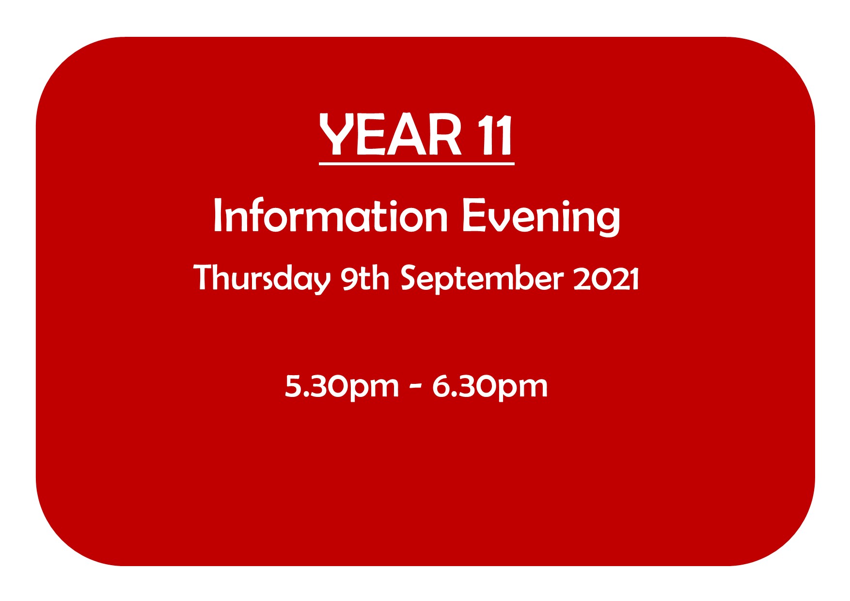 Image of Year 11 Information Evening