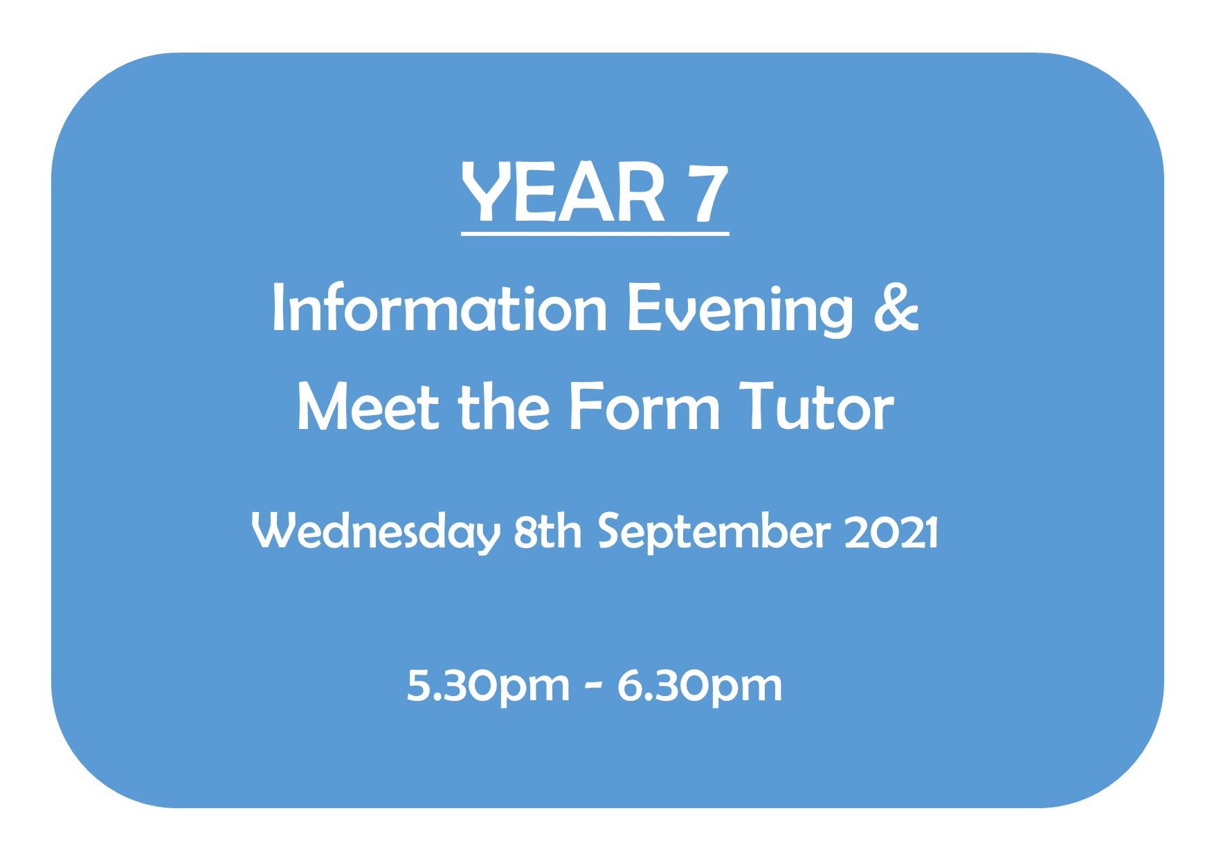 Image of Year 7 Information Evening