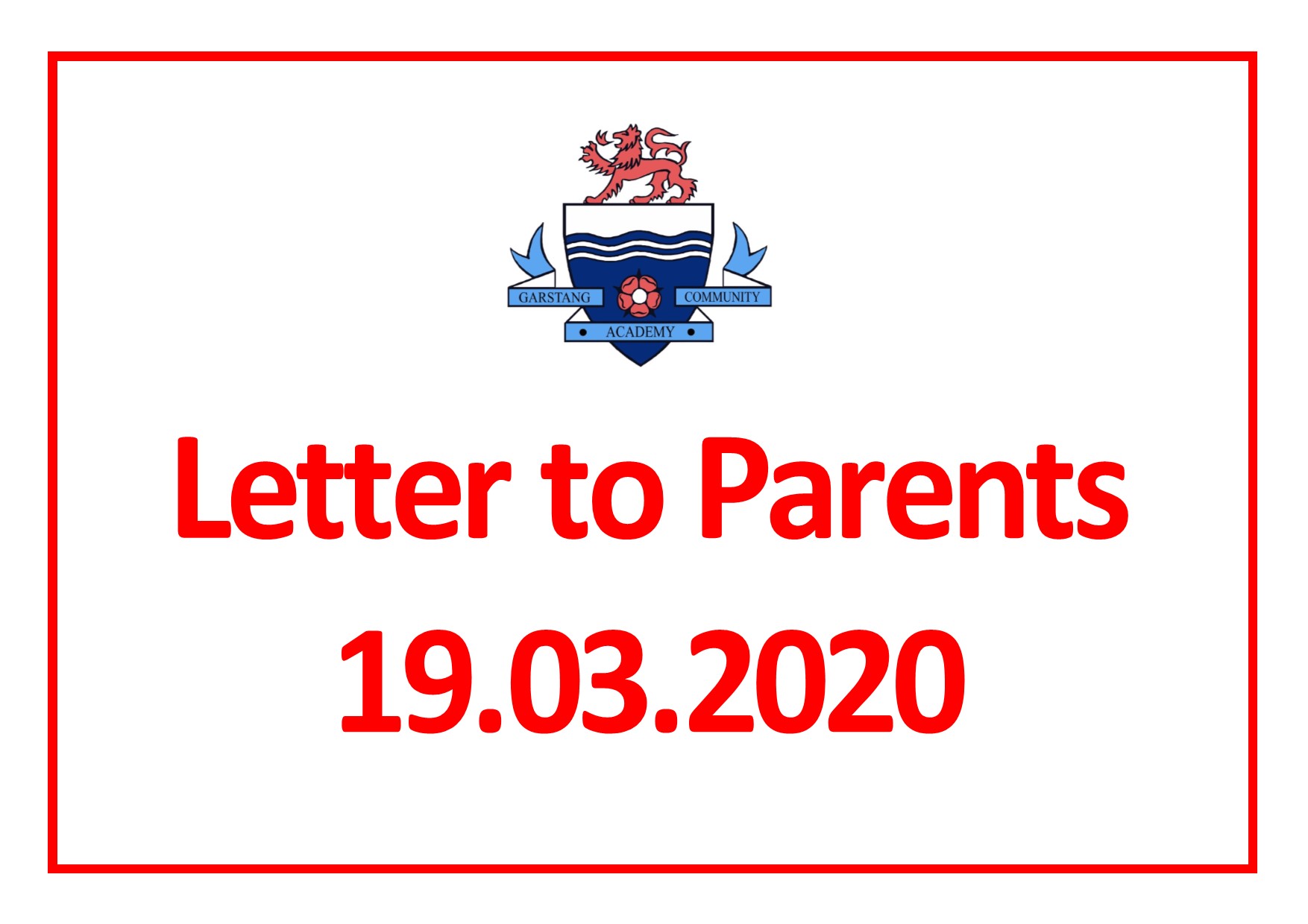 Image of Letter to Parents