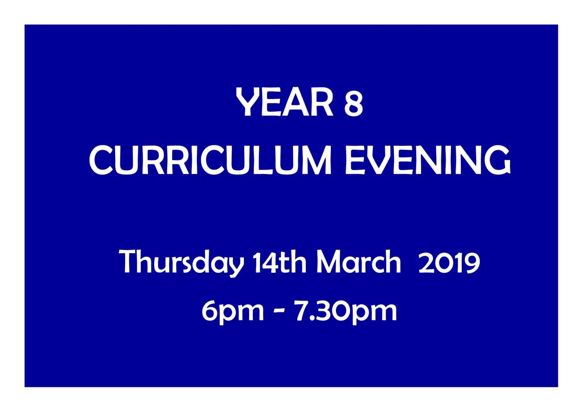 Image of Year 8 Curriculum Evening