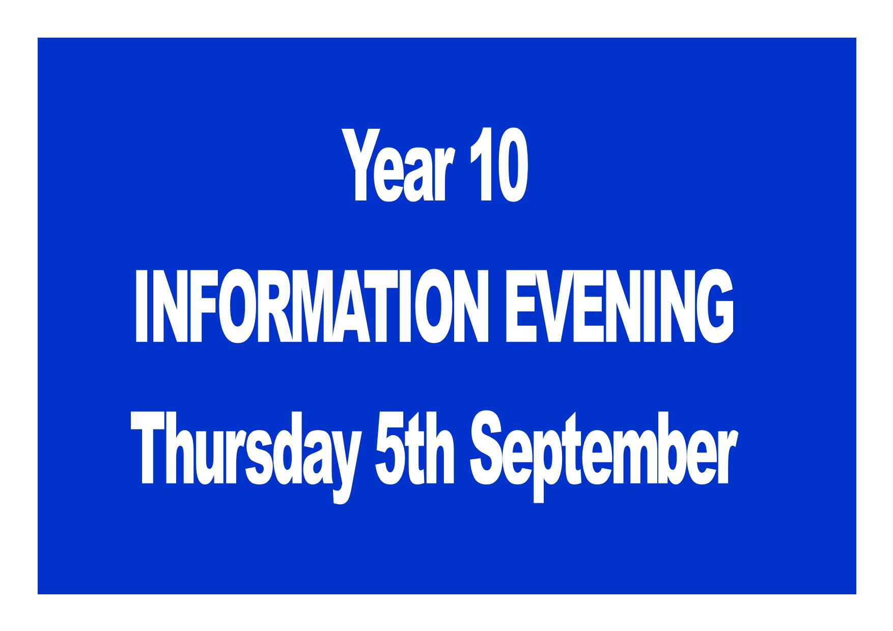 Image of Year 10 Information Evening