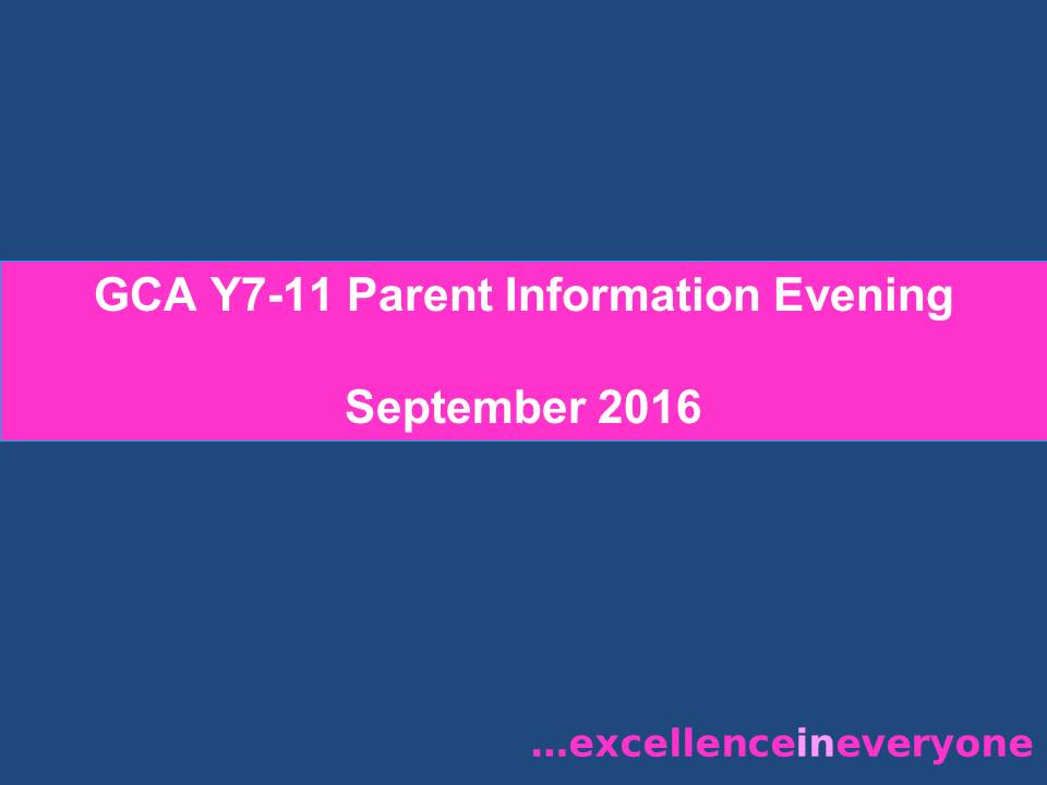 Image of Parent Information Evening Presentation