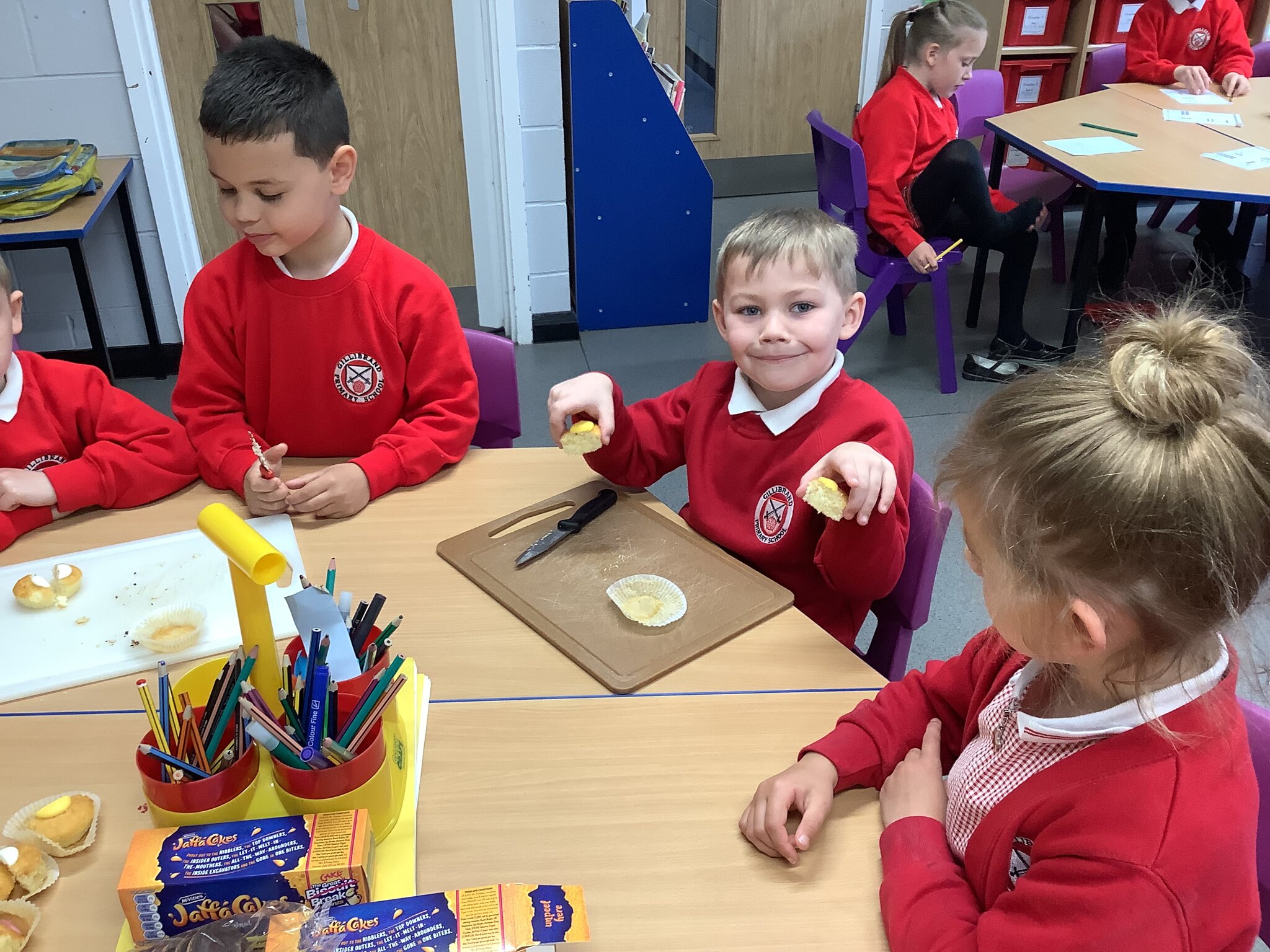 Image of Fun learning in Y1! We have been finding and identifying halves of amounts, in Maths.