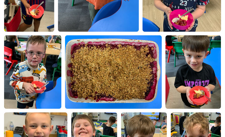 Image of We baked Apple and Blackberry crumble