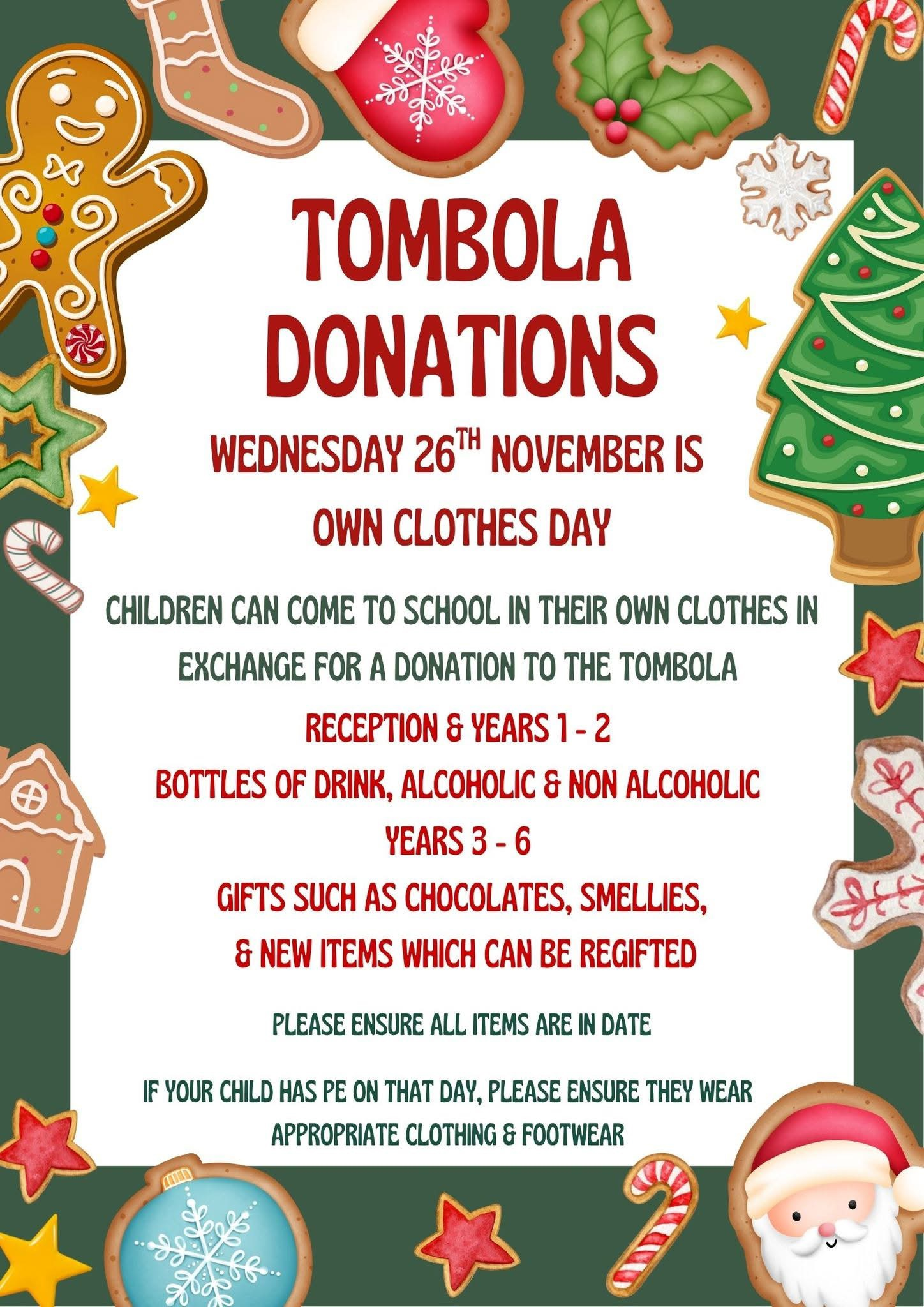 Image of Own Clothes Day - Tombola Donations