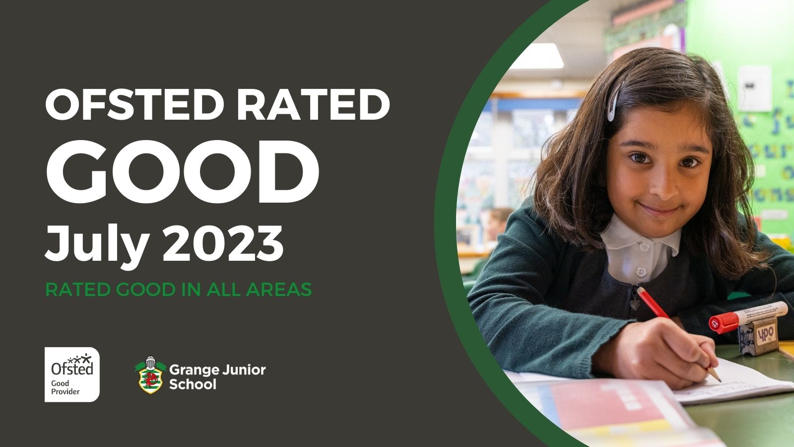 Image of Our School Has Been Awarded A Good Rating By Ofsted