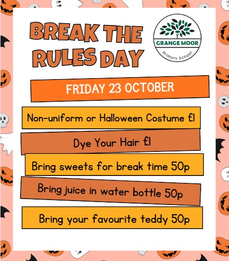 Image of Break the Rules Day! Friday 23rd October 
