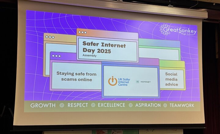 Image of Safer Internet Day 2025: Empowering Pupils to Stay Safe Online at Great Sankey High School