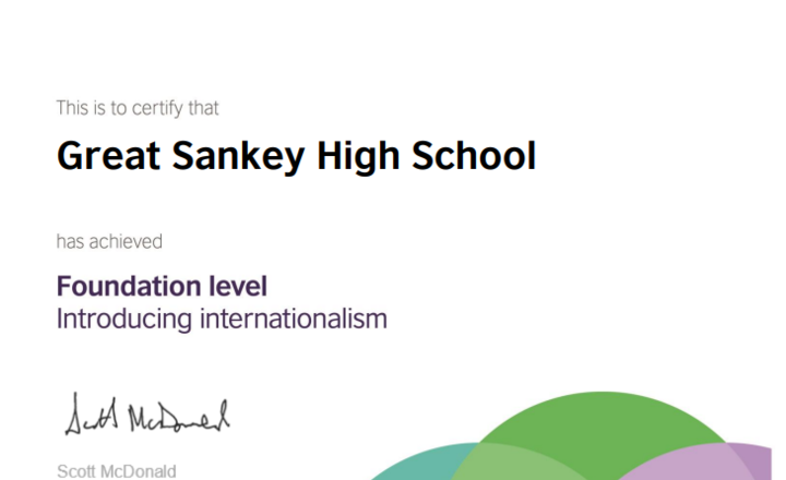 Image of  Receives International School Award Foundation Certificate