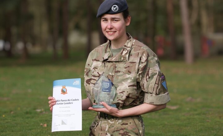 Image of First ever female to take home top Air Cadet award