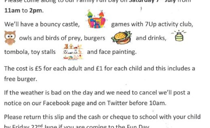 Image of Family Funday Letter