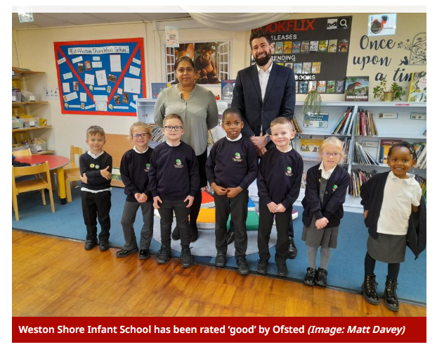 Image of Weston Shore Infant School graded Good from Ofsted