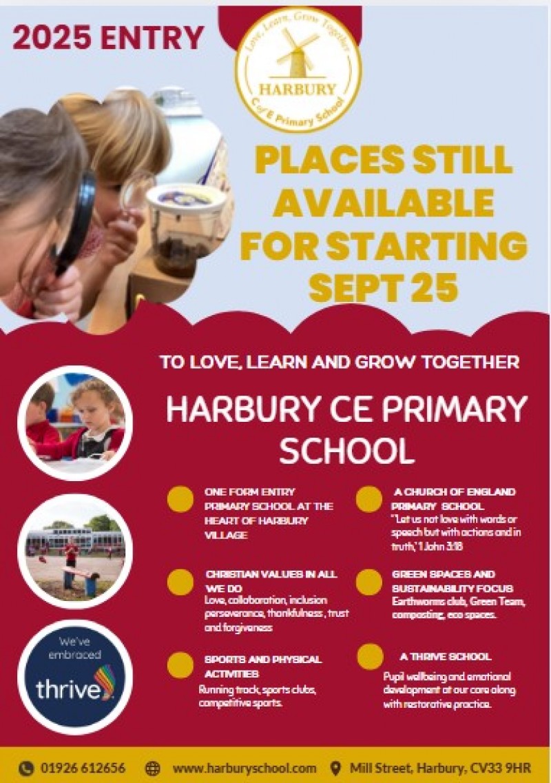 Image of Places still available to start school this September 2025