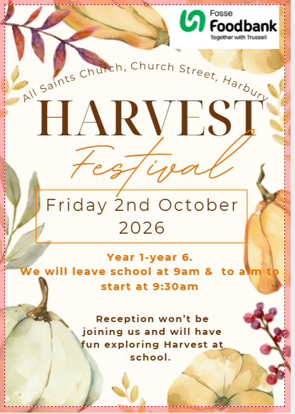 Image of Harvest Festival Friday 2nd October 2026