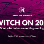 Switch On 2024 at Hawes Side academy poster