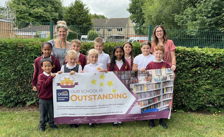 Image of Haydon Wick Primary School celebrates Outstanding Ofsted result!