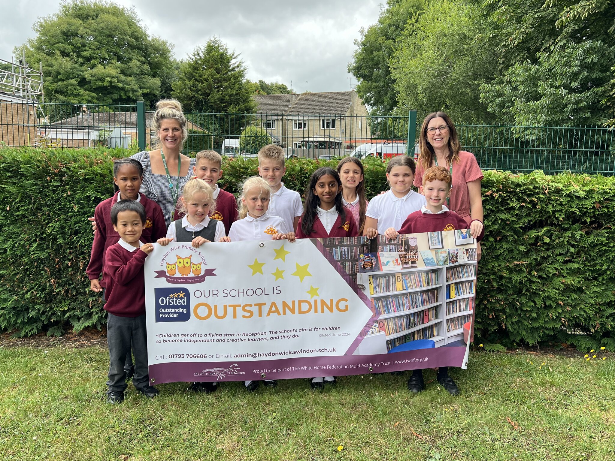 Image of Haydon Wick Primary School celebrates Outstanding Ofsted result!