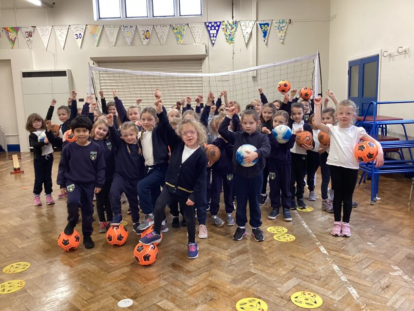 Image of Girls Football in Year 1