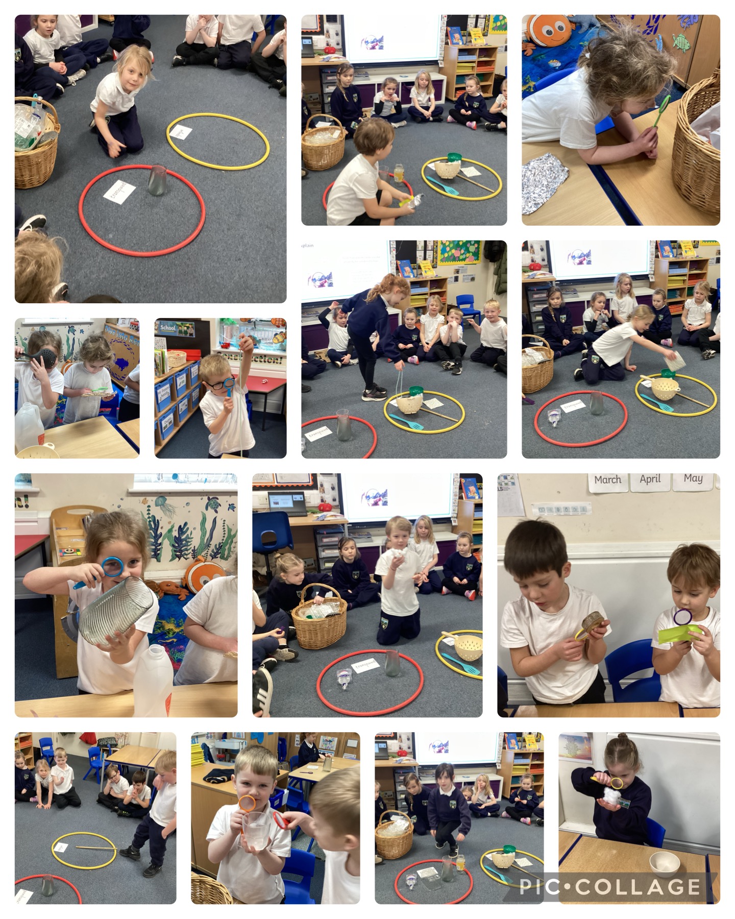 Image of We have been sorting transparent and opaque materials in Science. 