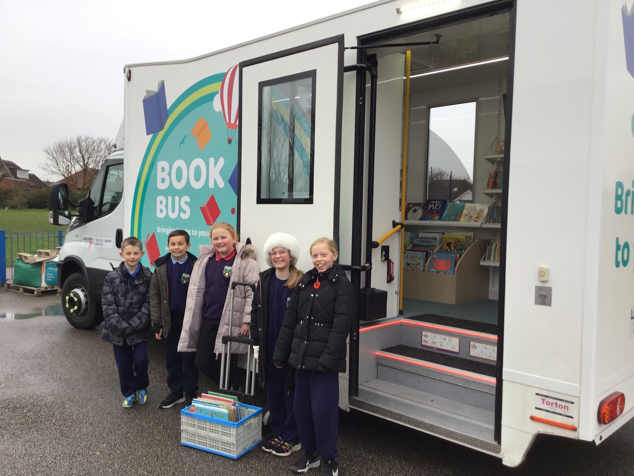 Image of School Library Book Bus Visit